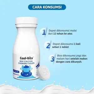COOLVITA MILK CALCIUM CHEWABLE ISI 30 TABLET KUNYAH