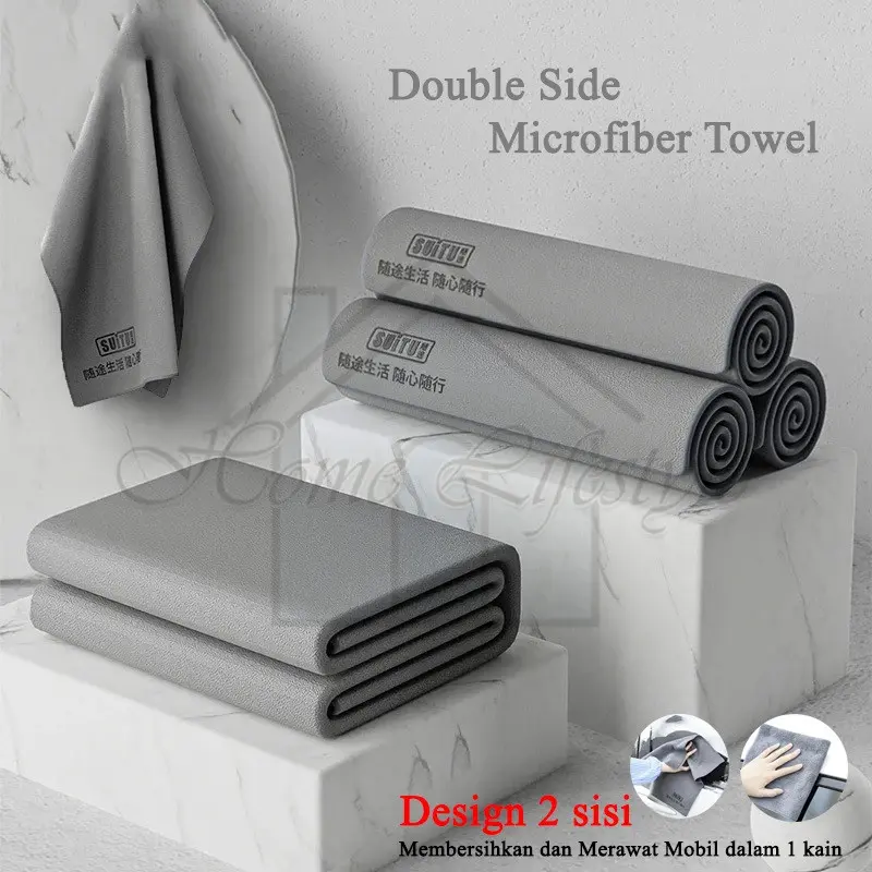KAIN LAP MOBIL MICROFIBER 2 SISI / CAR WASHING TOWER DOUBLE SIDE JRW0157 0