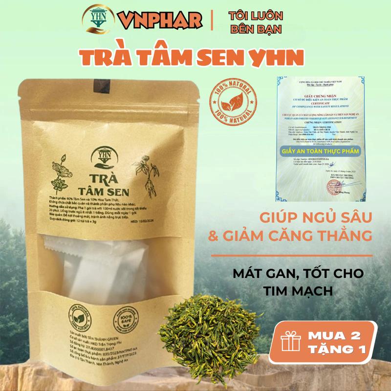 Trà Tâm Sen ( tim sen ) già và nụ hoa Tam Thất -  Giúp Ngủ Sâu & Giảm Căng Thẳng - Mua 2 Tặng 1