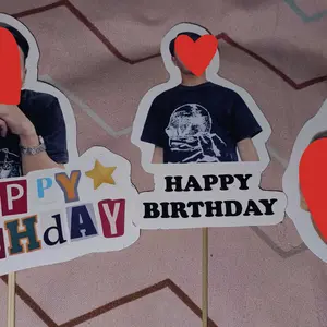 Topper Cake Custom Toper Kue Ulang Tahun Topi Ultah