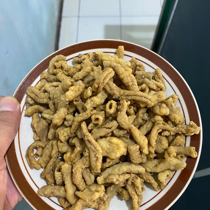 2 kg Kripik usus original - Kripik usus ayam enak gurih Keripik Crispy Snack 4
