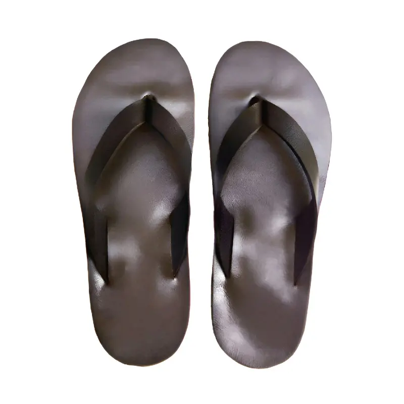 Best Quality - Sandal Pria Jepit Flip Kulit Sapi Asli Flipers Cowok Kasual Premium Sole Rubber Karet 5