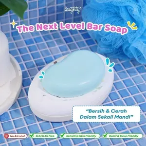 Brighty Glow & Bright Bar Soap Sabun Mandi Batang Pencerah Whitening Soap Dermawhite Glutathione Niacinamide Mencerahkan Badan Muka Tangan Serbaguna BPOM 70gr - Acid