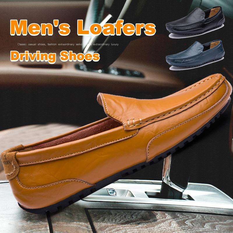  Giày Lười Da Đậu Cho Nam Giày Lái Xe Thường Ngày Giày Công Sở Cho Quý Ông Giày Đế Bằng Nam Giày Trang Trọng 