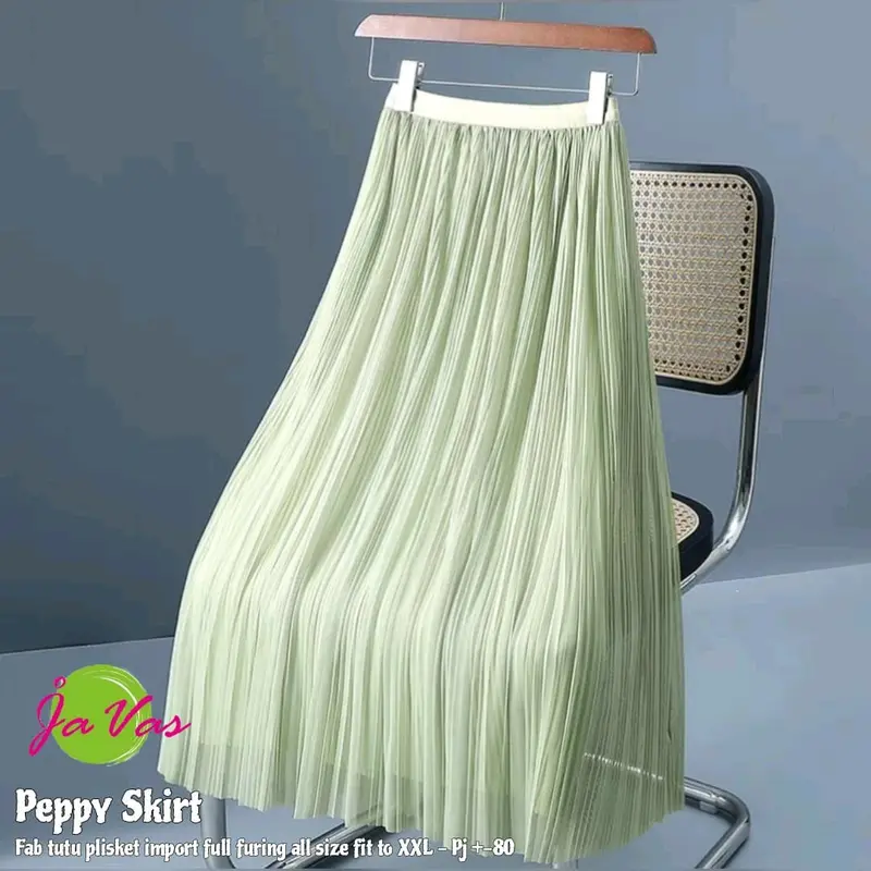 Peppy skirt. Rok panjang bahan tutu plisket import full furing. Rok best quality. design simpel modist. Bawahan Casual Wanita. rok plisket panjang Motif Maxi Cewek Kerja Merah 0