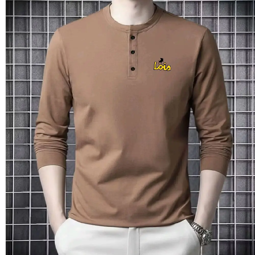 KAUS KANCING TIGA PRIA LENGAN PANJANG TERBARU Distro Katun