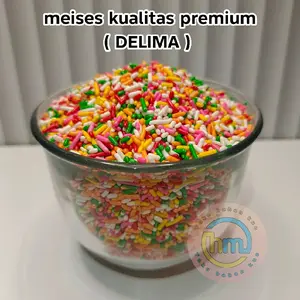 DELIMA Meises Warna Warni Kualitas Premium Anti Lengket Repack untuk Dekorasi Kue dan Snack
