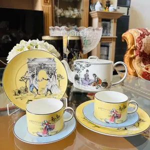 Tea Pot Tea Cup Saucer Plate Cake Wedgwood Sheila Bridge Mewah Cantik