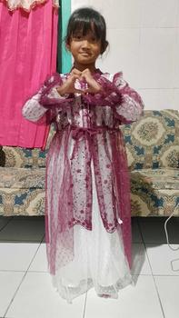 Product Review of KAMARI set rok anak ice blue,burgundy,set gaun anak,set rok anak lebaran..brukat tile dot/polos,kebaya anak,gamis lebaran anak kekinian usia 2-15 tahun Setelan Muslim anak Bunga Outer Baju Jilbab Nyaman Panjang Panjang Dress Kaos from A**a 1
