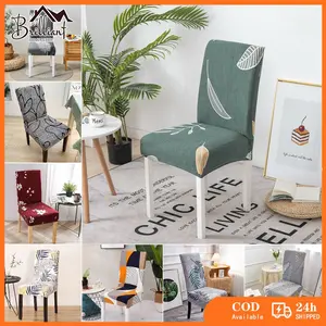 BIlliant Home Elastic Chair Cover / Tinggi Sarung Kursi Gaya Eropa Elastis Cover / Kursi Berkualitas Kursi Makan Cover