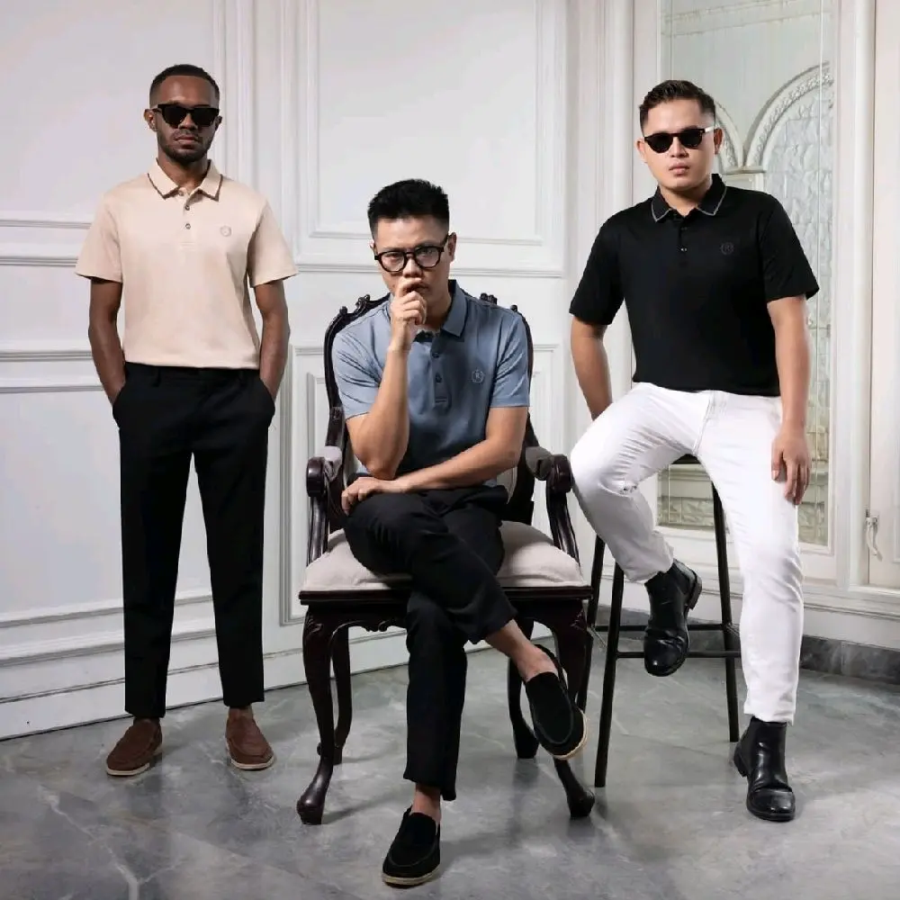 Rucas Tailor Polo Shirt All Collection Size S-XXL Polo Shirt Pria/Wanita Black Kaos Casual