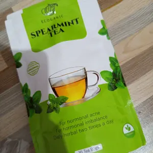 ECOGANIC Spearmint Tea untuk Jerawat Hormon PCOS Teh Celup Herbal - 30 Tea Bags