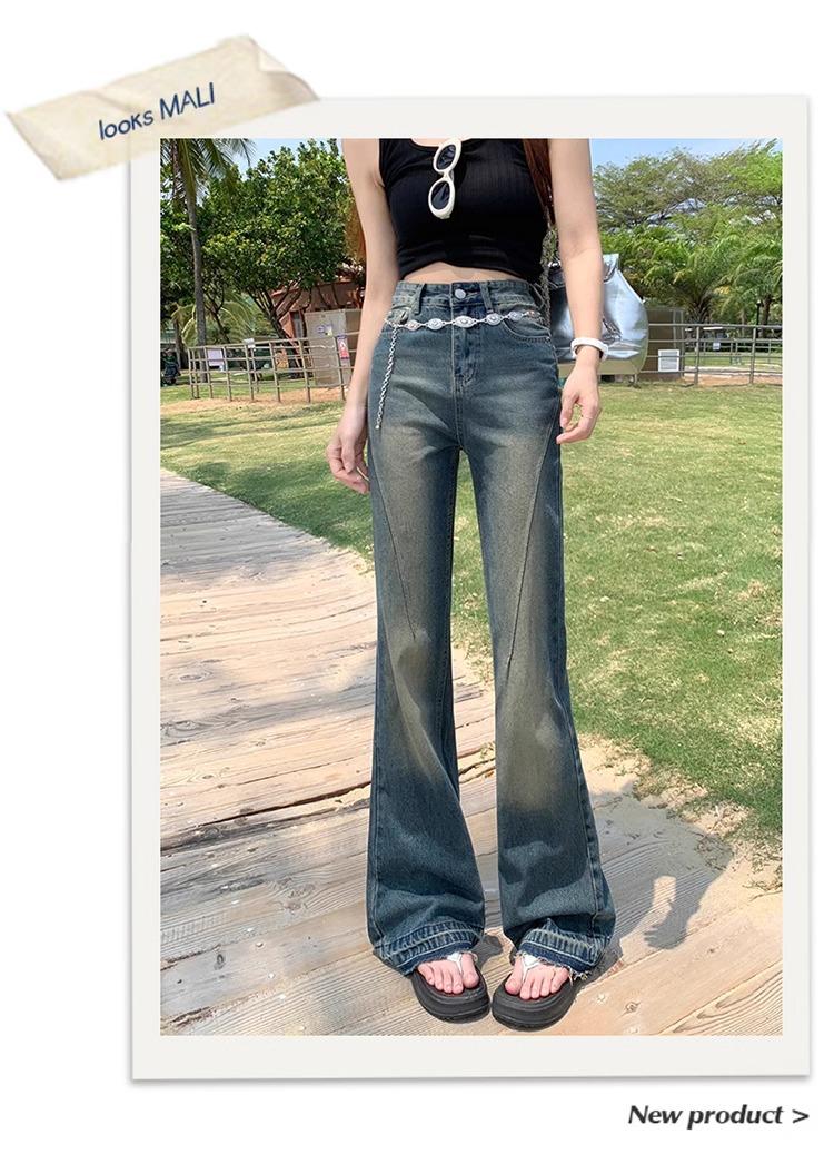 Product Introduction of Celana Jeans Wanita Highwaist Cutbray Jumbo Baggy Pants  Biru - Panjang wide leg jeans high  waist loose jeans  cutbray flare jeans gombrong retro denim outfit 2025 cut bray 001 8