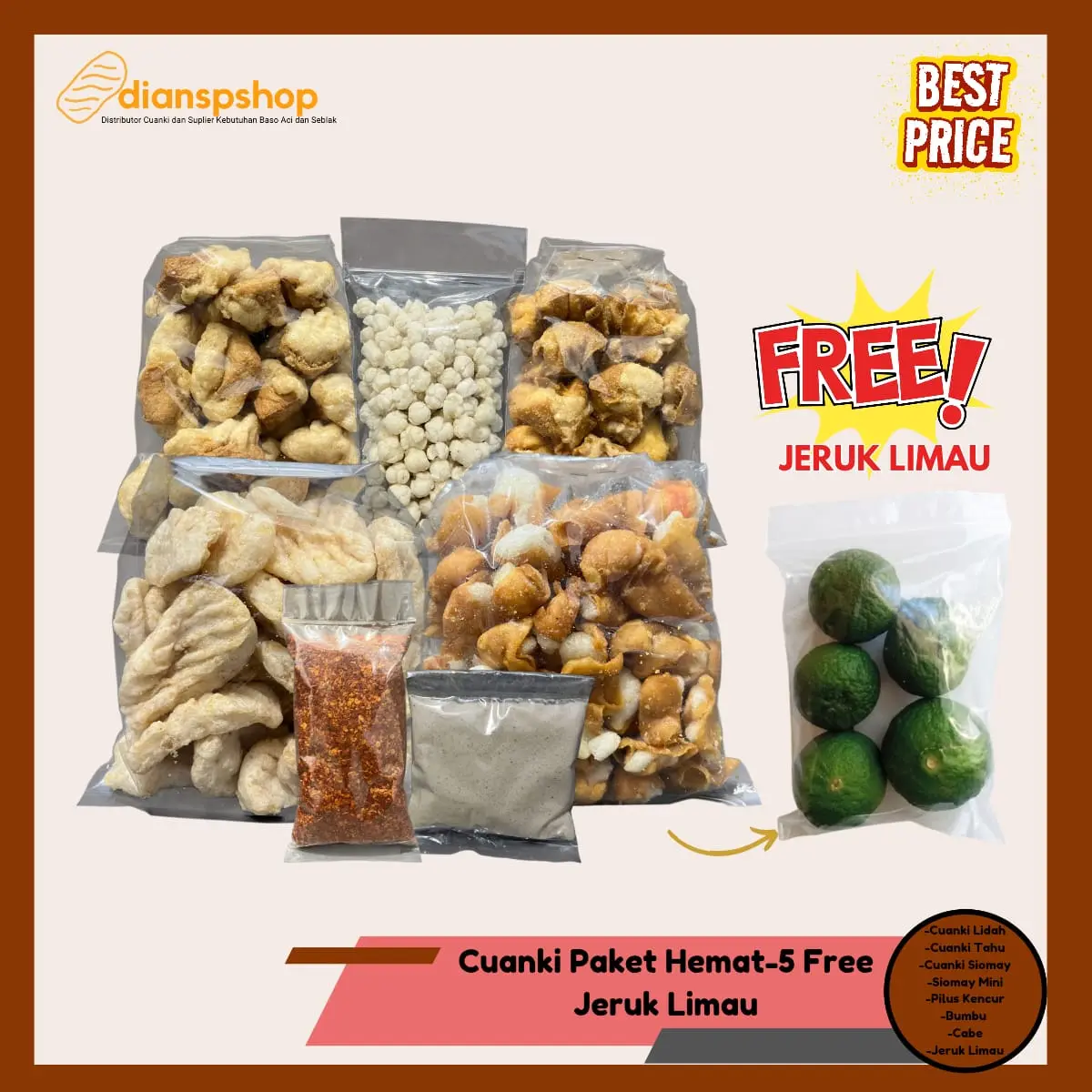 Cuanki Paket Hemat 5 lengkap dengan Bumbu Aneka Toping Boci dan seblak Food