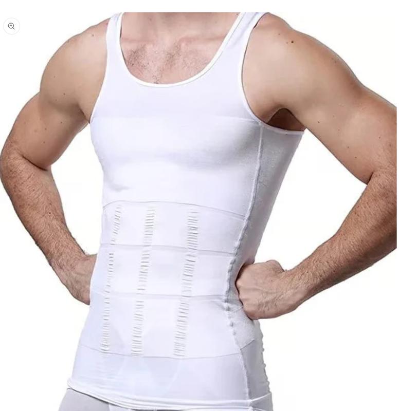 Compression Vest Men's Shaping Vest Available In Black And White Dual Colors