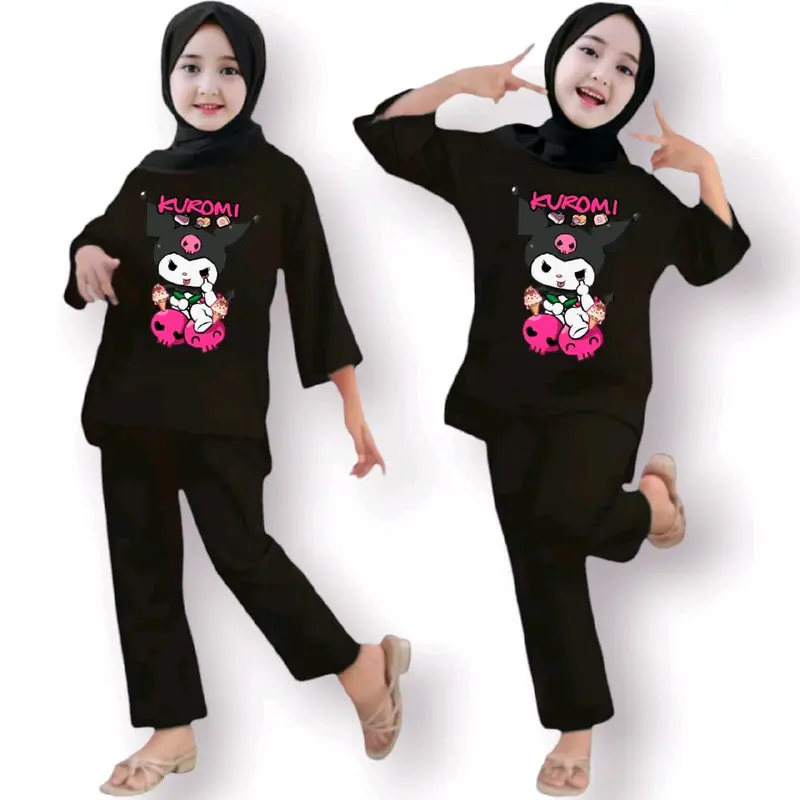 SETELAN ANAK VIRAL USIA 2-12thn KUROMI PINK 2