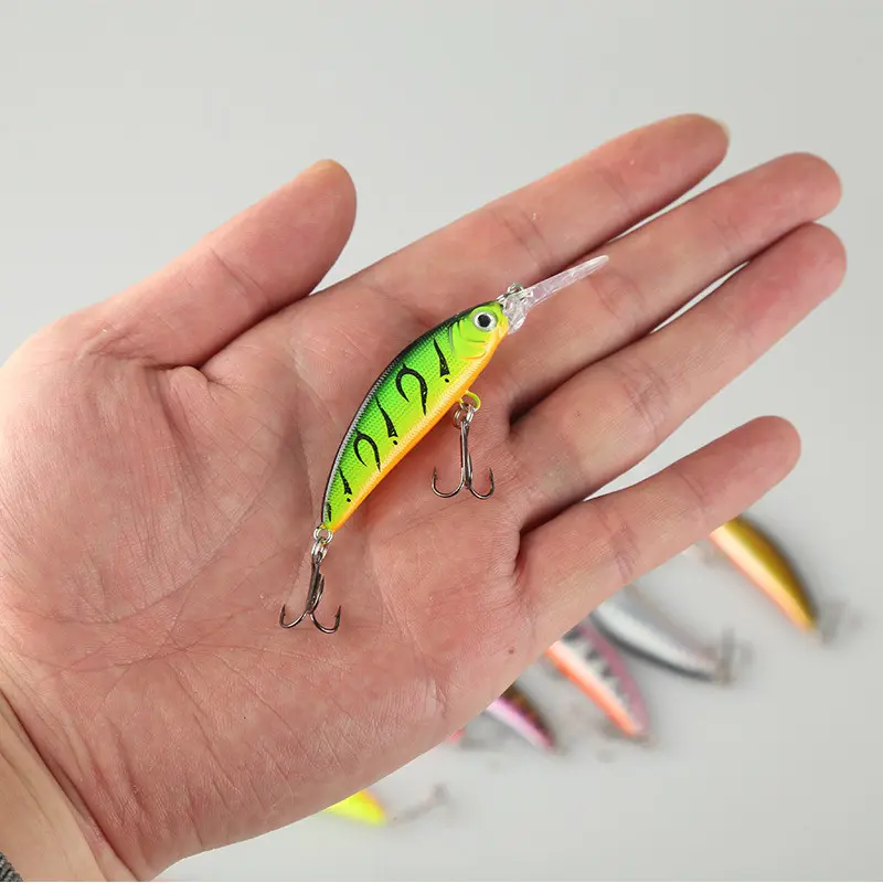 Umpan Pancing 7Cm/5.6G Mata 3d Umpan Pancing Kecil Umpan Berenang Ikan Kecil Umpan Pancing Pesca Leurre Buatan Umpan Keras Plastik Penggetar Lure 7