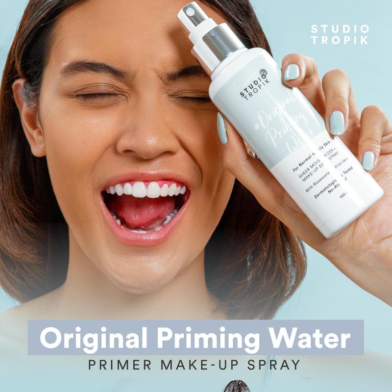 STUDIO TROPIK Original Priming Water | Primer Face Mist Spray Rekomendasi MUA | Makeup Complexion | Kulit normal kombinasi | Dengan Aloe vera dan Rose Water| Finish Soft Matte STUDIO TROPIK Original Priming Water | Primer Face Mist Spray Rekomendasi MUA | Makeup Complexion | Kulit normal kombinasi | Dengan Aloe vera dan Rose Water| Finish Soft Matte