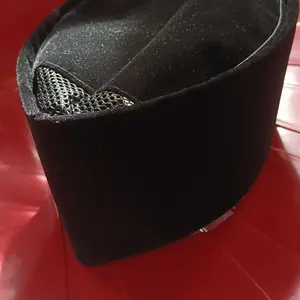 Peci Songkok Hitam Polos Model AC Bahan Beludru Tebal Lembut Anti Bau Keringat Ukuran No 1-12 untuk Anak dan Dewasa Muslim Nyaman Sehari-hari Kopiah