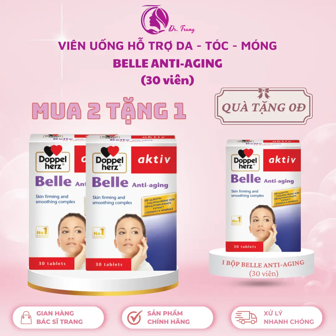 [MUA 2 TẶNG 1] Doppelherz - Combo 2 BELLE ANTI-AGING TẶNG 1 BELLE ANTI-AGING (hộp 30 viên)