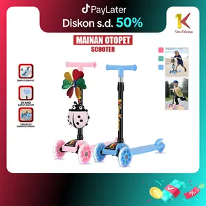 [COD] SK M95 Mainan Skuter Otopet Anak Kumbang Anak Roda 3 Bisa Lipat Lampu Roda led plastik toys Beraneka warna