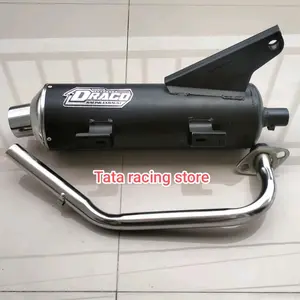 Knalpot standar racing DRACO Ujung croom bas adem beat karbu, beat fi, beat street, vario 125, vario 150, Scoopy, beat deluxe, vario karbu, genio, mio sporty, mio j, mio smile, mio m3, mio soul GT, fazzio, x ride, fino fi, fino karbu, spacy, beat pop