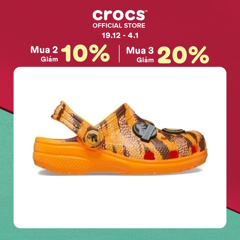  Giày Clog Trẻ Em Crocs Toddler Jurassic World Classic - Orange Zing - 208848-83A 