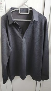 Product Review of New men's high-end business casual loose polo shirt Breathable, comfortable, elastic, multi-color optional lapel T-shirt Moisture wicking and trendy versatile commuting T-shirt from u**7 0