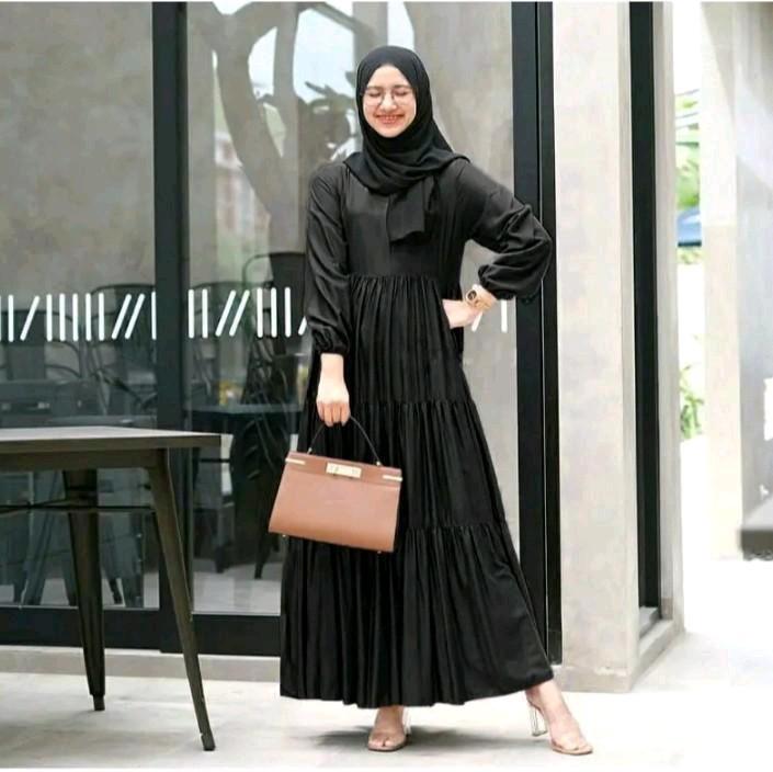 Product Introduction of (promo) gamis canda rempel susun airflow premium/ gamis polos busui terlaris 2024/gamis premium/ gamis muslim 15