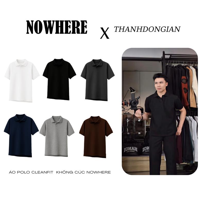 POLO Nowhere & Thành Đơn Giản Áo Polo Không Cúc NOWHERE From Relaxfit Tôn dáng VẢI Thun Cá sấu cao cấp mềm mịn - Thời trang đơn giản chất liệu cao cấp