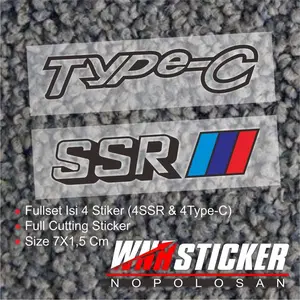 Sticker velg mobil ssr type c 1 set ISI 8 STIKER CUTTING