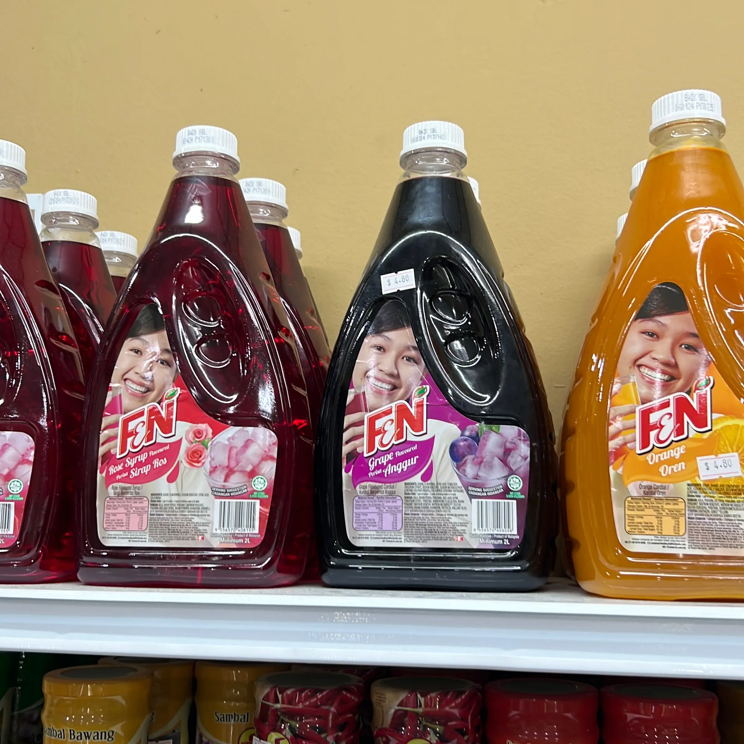 F&N syrup flavours (Rose/Grape/Orange)