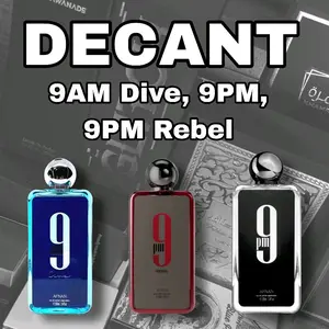 DECANT - Afnan 9AM Dive, 9PM, 9PM Rebel - Botol Spray 2ml 5ml 10ml