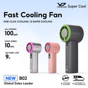 Yodevoe High Speed Handheld Fan powerful wind high quality instant cooling 4000Mah with free lanyard for school office outdoor