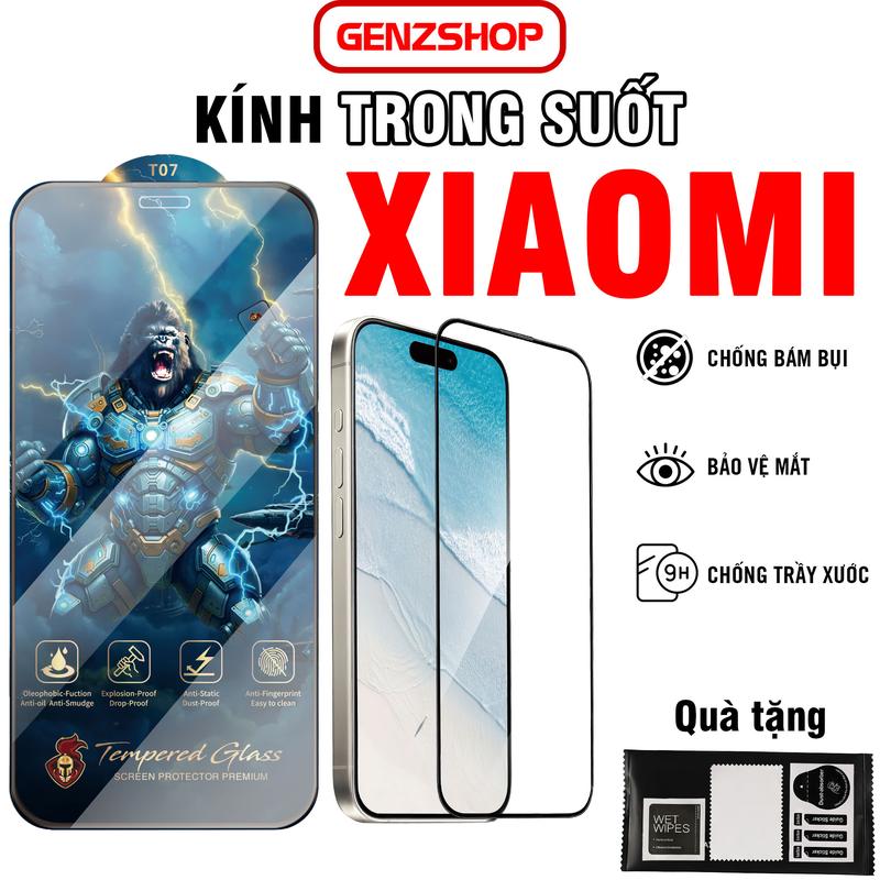 Kính cường lực cho Xiaomi 15T 15T Pro 14T 14T Pro 13T 13T Pro Kingkong trong suốt full màn | Miếng dán bảo vệ màn hình cho Xiaomi GenZshop Phone Chống Sốc