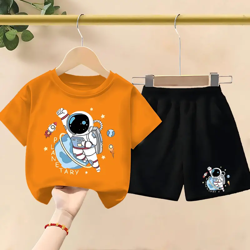Setelan Baju Dan Celana Anak-Anak Astronot Planetary Untuk Usia 1-10 Tahun - Setelan Anak Laki-Laki 0
