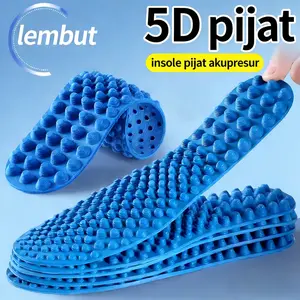 Alas Kaki Pijat 5D Elastis untuk Olahraga, Penyerap Kejutan Optimal, Stimulasi Titik Akupuntur, Anti Deformasi, Cocok Sepatu Lari, Bayar di Tempat!