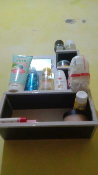 Product Review of Rak kosmetik cermin rak minimalis dinding Putih from N** 0