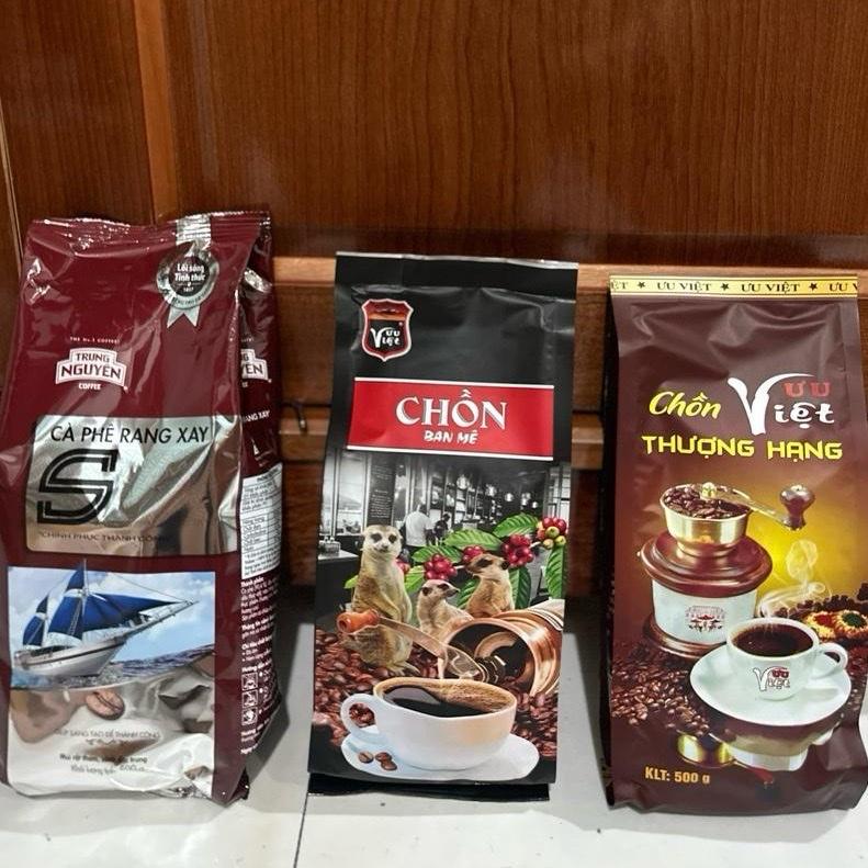 COMBO 3 GÓI CÀ PHÊ 1,5KG( TRUNG NGUYÊN S, CHỒN THƯỢNG HẠNG, CHỒN BAN MÊ)