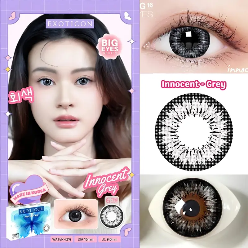 Paket Softlens Normal X2 INNOCENT 16mm BIG EYES + Cairan Soflens 60 ml Gratis Tempat Soflen 3