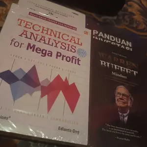 PAKET 4 BUKU BESTSELLER The Psychology Of Money + Panduan Investasi Saham Untuk Pemula + Warren Buffet + Technical Analisys For Mega Profit