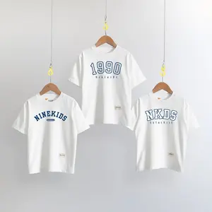 Kaos Print Ninekids Series Putih - Kaos Anak Laki-Laki & Perempuan Combed 20s - Bahan Tebal