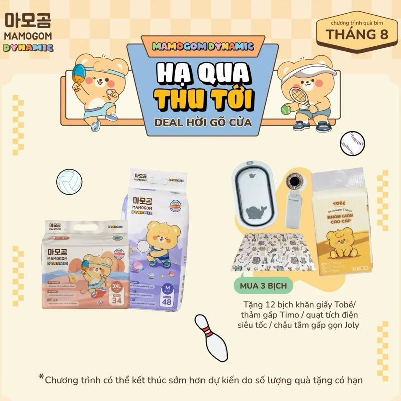 (Quà tự chọn) Combo 3 bịch bỉm Mamogom Dynamic phiên bản 2025 đủ size cho bé