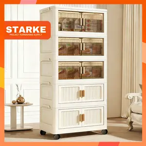 【Promo Buka Toko】Starke Lemari Plastik 50cm Susun Besar 3/4/5/6 Lipat Penyimpanan Serbaguna Furniture Aesthetic Tahan Lama Modern