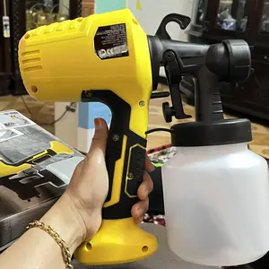 REAIM Re800ML Electric Spray Gun 450Watt, Mesin Cat Semprot Elektrik, Alat Semprotan Cat Listrik untuk Penggunaan Rumah Tangga Kecil, Atomisasi Tinggi, Tidak Bisa Digunakan untuk Minyak, Semprotan Cat Ryu yang Efisien dan Praktis
