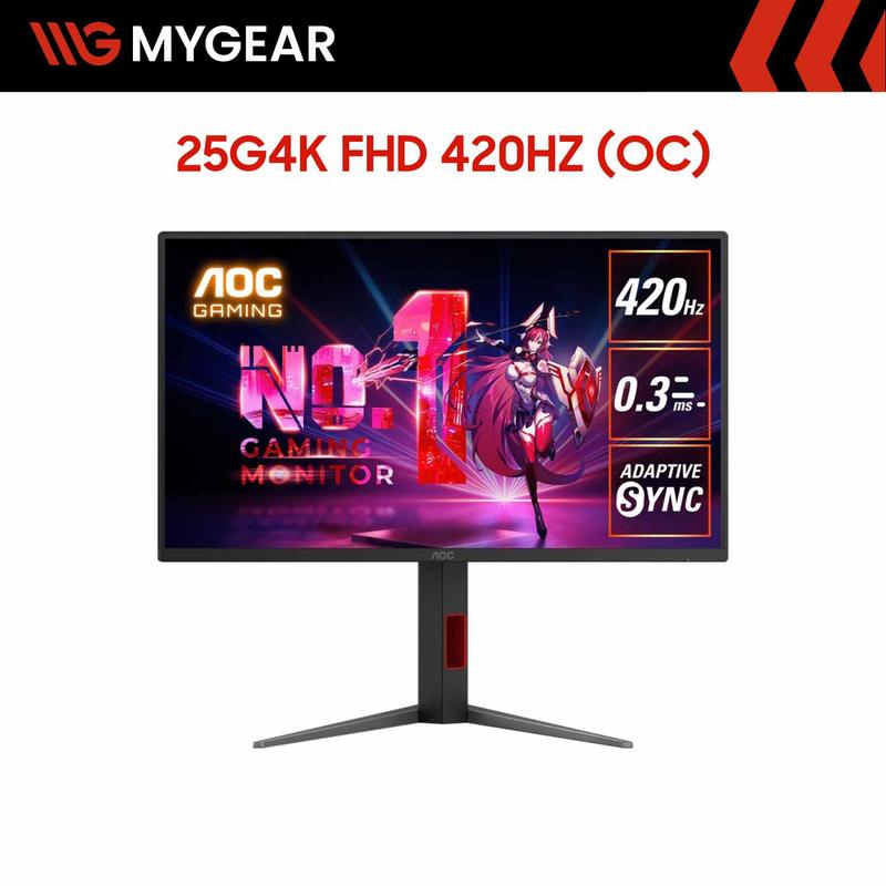 Màn hình Gaming AOC 25G4K 24.5 inch Full HD 420Hz 0.3ms Fast IPS DisplayHDR400