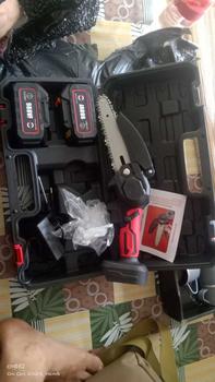 Product Review of 4/6/8/12/16 Inch Electric Cordless Saw Portable Chain Saw Battery Woodworking Cutting Machine Gergaji Elektrik Mesin Potong Pokok from C** 1