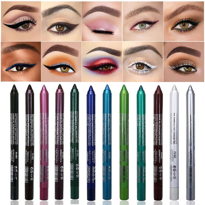 Product Introduction of 14 color color eyeliner gel pen Pearl eye shadow pen waterproof and non smudging 1