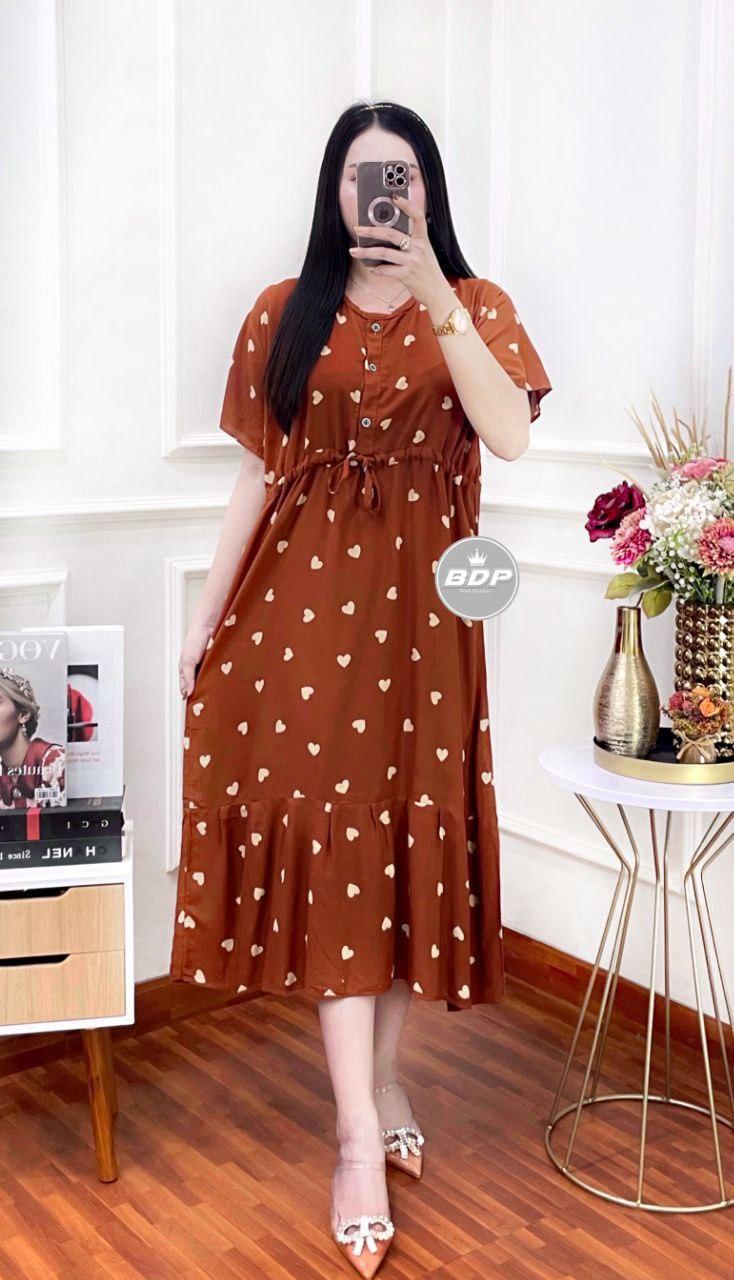 Product Introduction of DASTER HARIAN-Daster Premium Model Lowo LD 130 cm Bahan Rayon Adem Resleting Depan Busui Bumil Daster Ibu Ibu 5