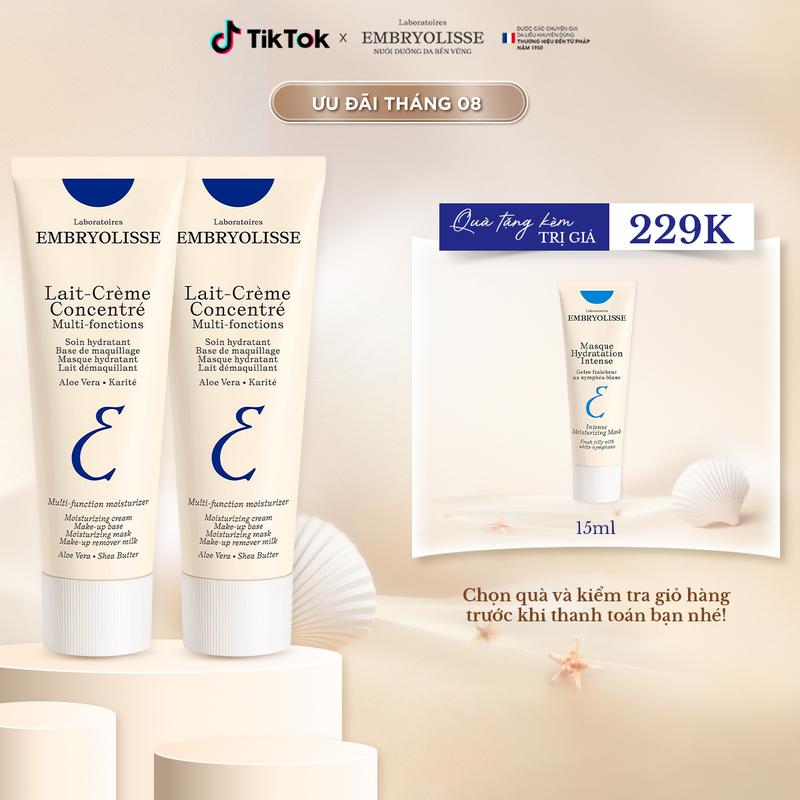 Combo 2 Kem Dưỡng Ẩm Phục Hồi Embryolisse Lait Creme Concentre 75ml